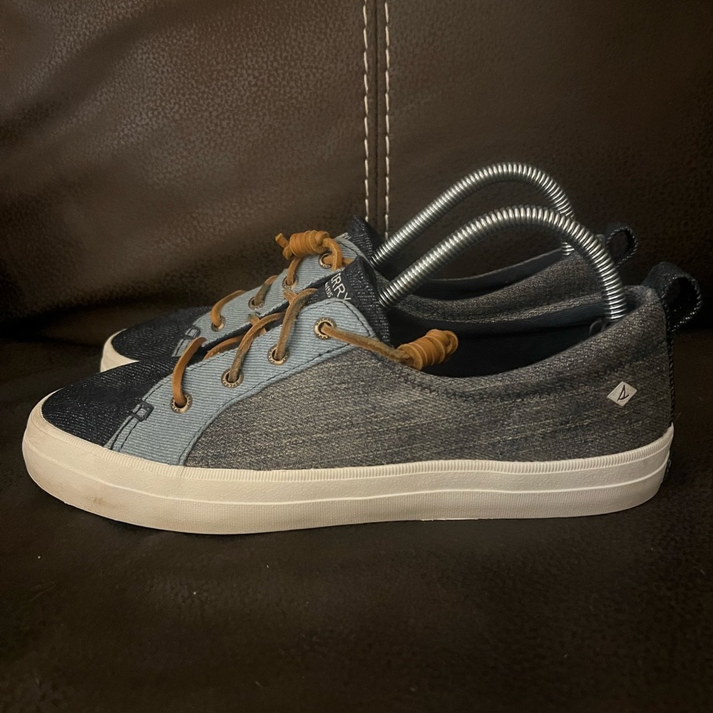 Sperry Triple-Tone Denim Top-Sider Boat Shoes Women’s Size 9 STS99164 J16-61790